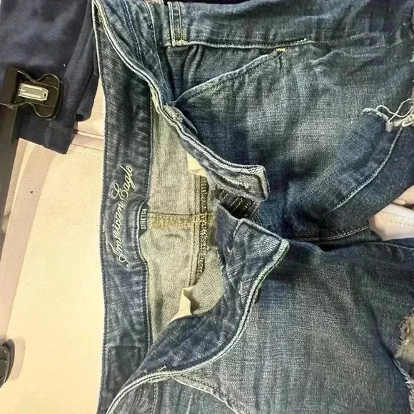 American Eagle Outfitters Blue Jean Stretch Shorts Size 4 - Picture 4 of 4